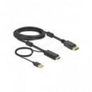 DELOCK Cable Hdmi/m a Displayport/m 4K 30 Hz con Alimentacion USB 3MTRS 85965