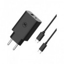 MOTOROLA Cargador Red Tipo C+ USB A+ Cable Tipo C M/m 1MTR Turbo Power 50W Duo