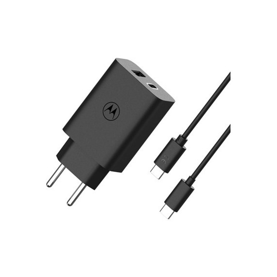 MOTOROLA Cargador Red Tipo C+ USB A+ Cable Tipo C M/m 1MTR Turbo Power 50W Duo