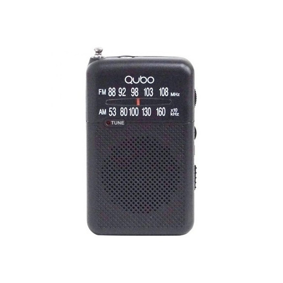 QUBO Radio Portatil Am/fm Rsi Negra
