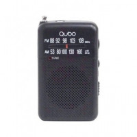 QUBO Radio Portatil Am/fm Rsi Negra