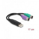 DELOCK Cable Adaptador Usb/m a 2XPS/2 61051