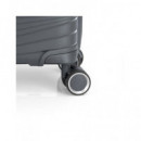 GABOL Trolley Maleta de Mano Pequeño con 4 Ruedas Polipropileno Kiba Gris 54X39X20 Cm