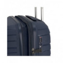 GABOL Trolley Maleta de Mano Pequeño con 4 Ruedas Polipropileno Kiba Azul Marino 54X39X20 Cm