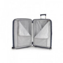 GABOL Maleta Viaje Grande con 4 Ruedas Polipropileno Kiba Azul Marino 76X49X32 Cm