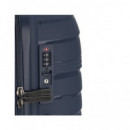 GABOL Maleta Viaje Grande con 4 Ruedas Polipropileno Kiba Azul Marino 76X49X32 Cm