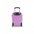 GABOL Mini Maleta Cabina 2 Ruedas Future Plus Rosa para Colocar Debajo del Asiento