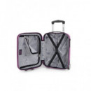 GABOL Mini Maleta Cabina 2 Ruedas Future Plus Rosa para Colocar Debajo del Asiento