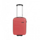 GABOL Mini Maleta Cabina 2 Ruedas Future Plus Coral para Colocar Debajo del Asiento