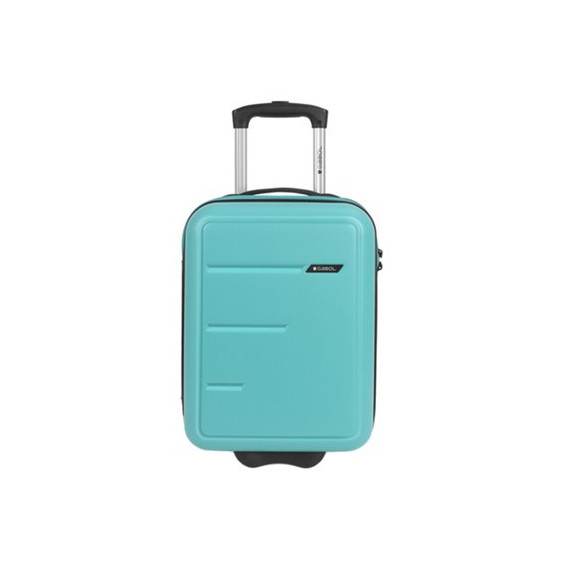GABOL Mini Maleta Cabina 2 Ruedas Future Plus Turquesa para Colocar Debajo del Asiento