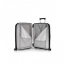 GABOL Maleta Viaje Mediana con 4 Ruedas Polipropileno Kiba Negro 66X44X27 Cm