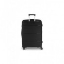 GABOL Maleta Viaje Grande con 4 Ruedas Polipropileno Kiba Negro 76X49X32 Cm