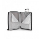 GABOL Maleta Viaje Grande con 4 Ruedas Polipropileno Kiba Negro 76X49X32 Cm