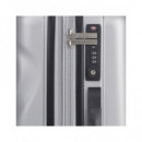 GABOL Maleta Viaje Grande con 4 Ruedas Aries Plata 76X49X32 Cm