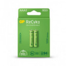 GP Pack de 2 Pilas Aaa Recargables 950MAH Recyko