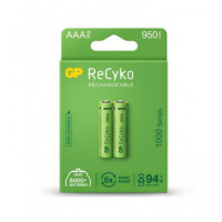 GP Pack de 2 Pilas Aaa Recargables 950MAH Recyko