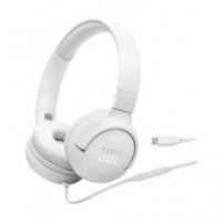 JBL Auricular de Casco con Cable Tipo C Tune 520C Blanco - Guanxe Atlantic Marketplace