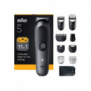 BRAUN Afeitadora de Barba,cuerpo,cortapelo 11 en 1 Aio 5560 Series 5 Recargable, Lavable Aqua Grip