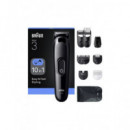 BRAUN Afeitadora de Barba, Cortapelo 10 En 1 Series 3 AIO 3560 Recargable