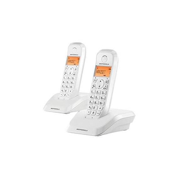 MOTOROLA Telefono Inalambrico Duo S1202 Blanco Manos Libre/id LLAMADAS/50 Agenda