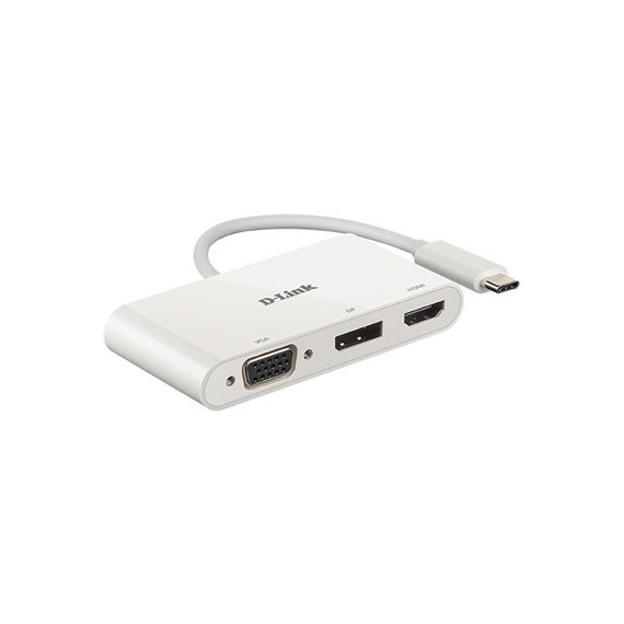D-link 3 en 1 Hub Tipo C/m a Vga/dp/hdmi DUB-V310  DLINK