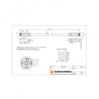 EUROCONNEX Cable Red CAT6 Sstp 5MTRS Negro 4011-5N