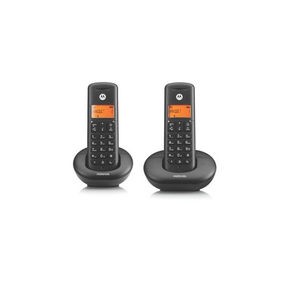 MOTOROLA Pack Duo Telefono Inalambrico E202 Negro