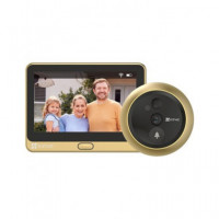 EZVIZ Mirilla Inteligente Wifi Recargable con Timbre Full HD DP2C Dorado