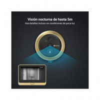 EZVIZ Mirilla Inteligente Wifi Recargable con Timbre Full HD DP2C Dorado