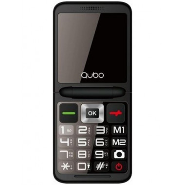 QUBO Telefono Movil X10 Negro Dual Sim,camara,linterna,boton Sos,radio Fm
