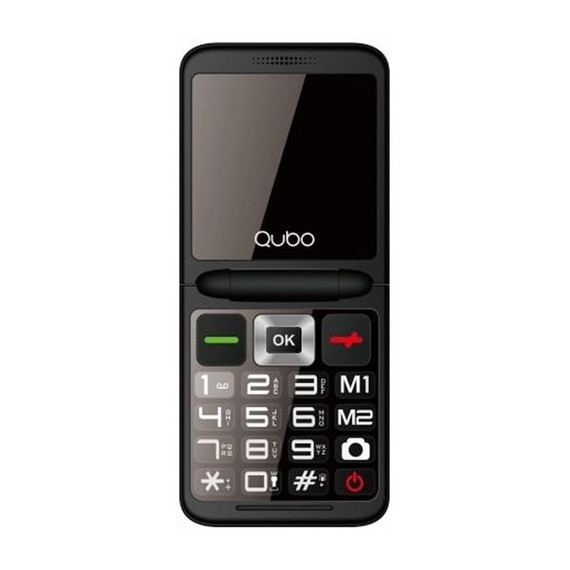 QUBO Telefono Movil X10 Negro Dual Sim,camara,linterna,boton Sos,radio Fm