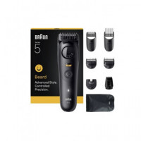 BRAUN Afeitadora de Barba Series 5 BT 5560 Recargable Lavable Con 8 Accesorios
