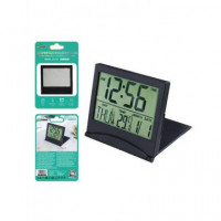 NEW SCIENCE Reloj Despertador Digital CH-723 Fecha, Temperatura y Humedad Negro