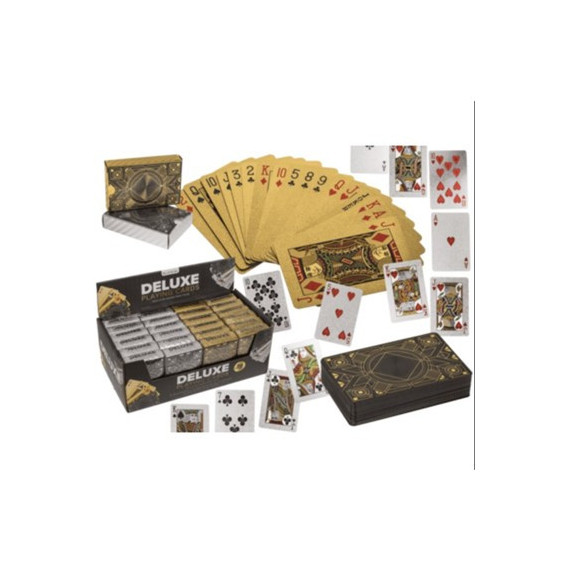 OUT OF THE BLUE Juego de 54 Cartas de Poker Lujo Doradas