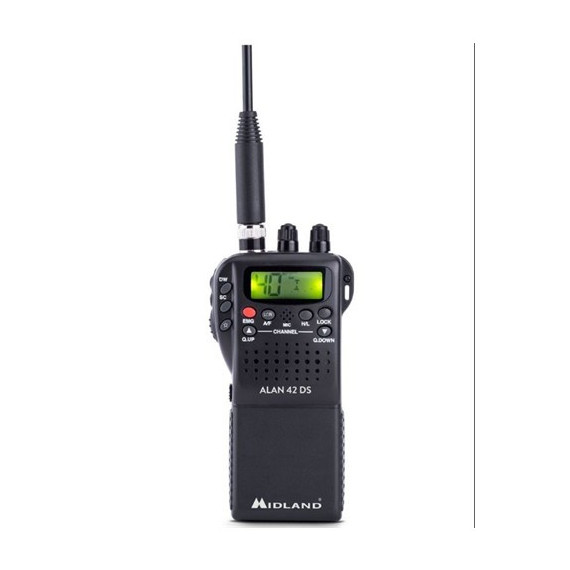 MIDLAND Walkie Cb Portatil Alan 42 Ds Negro con Antena Alta Ganancia