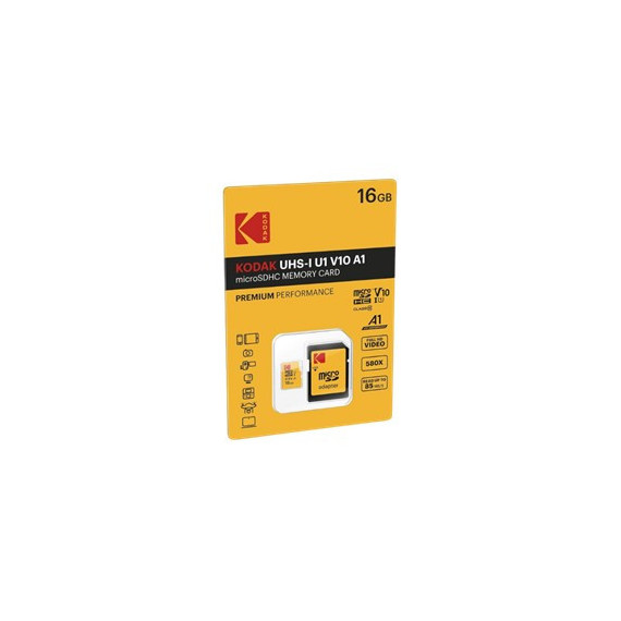 KODAK Tarjeta Memoria Micro Sd con Adaptador Sd 16GB