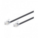 Cable Telefono Negro Conectores RJ11 M/m 4.5MTRS  LALO