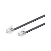 Cable Telefono Negro Conectores RJ11 M/m 4.5MTRS  LALO