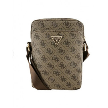 GUESS Bandolera para Tableta 8" Logo Triangulo Marron