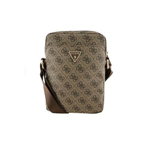 GUESS Bandolera para Tableta 8" Logo Triangulo Marron