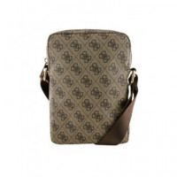 GUESS Bandolera para Tableta 8" Logo Triangulo Marron