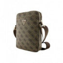 GUESS Bandolera para Tableta 8" Logo Triangulo Marron