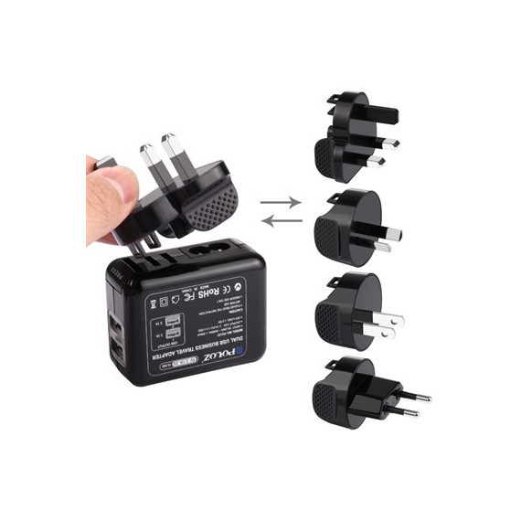 PULUZ Cargador Universal America/australia/eu/uk PU137