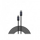 DEVIA Cable Datos Tipo C a Lightning Pd 27W Gracious Series 3MTRS Trenzado Nylon Negro