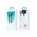 DEVIA Cable Datos Tipo C a Lightning Pd 27W Gracious Series 3MTRS Trenzado Nylon Negro