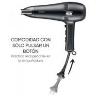 SEVERIN Secador de Pelo Ht 0165 2100W 2 Velocidades Cable Retractirl con Difusor