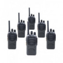 PNI R40 Pro Pack de 6 Walkies PMR446 16 Canales con Bateria ,microauriculares, Cargador de Base,clip