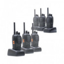 PNI R40 Pro Pack de 6 Walkies PMR446 16 Canales con Bateria ,microauriculares, Cargador de Base,clip
