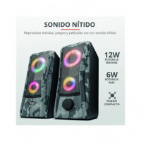 TRUST Altavoces para Pc Gaming X Javv con Cable USB Rgb