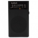 KOOLTECH Radio Analogica de Bolsillo Am/fm Recargable CPR155 Negro